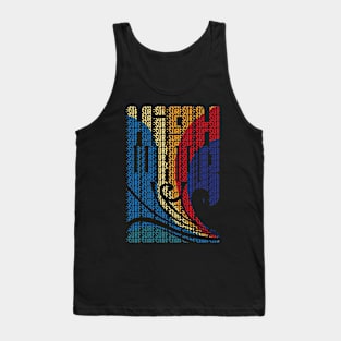 Surf wave colourful Typography Tank Top